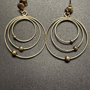 Vintage Gold Nested Hoop Earrings